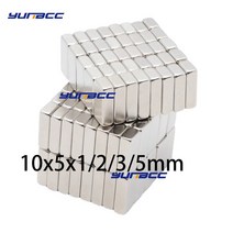 자동차 휴대폰용 소형 자석 사각형 강력한 초강력 N35 갈륨 네오디뮴 앤섬 고무 낚시 키트, [05] 20Pcs 10x5x4mm, 1개