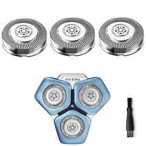 필립스 노렐코 전기 면도기 시리즈 7000 S7370 S7371 S7720 S7710 S7530 및 스타워즈 SW7700 SH70 OEM 업그레이드 블레이드용 교체 헤드, SH70-3Pack
