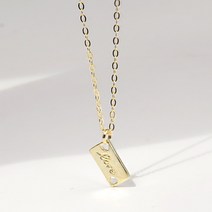 다왕 cZNG010 love 미니 카드 포인트 14k도금 실버925 목걸이