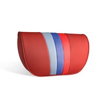 BMW 나파가죽 목쿠션 등쿠션 M 디자인, 목쿠션 1개, 1개, 레드