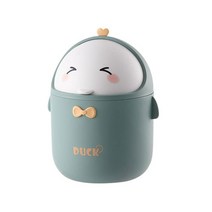 자동센서휴지통 밀폐 냄새차단 기저귀 쓰레기통 친환경 휴대용 조리대 사무실 책상 테이블 데스크탑 노란색, 3.Green