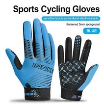 INBIKE-남성용 사이클링 장갑 자전거 등산 스키 체육관 스포츠 전체 손가락 터치 스크린 미끄럼 방지 탄성, 02 green_02 M