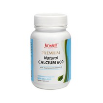 Hi Well 뉴질랜드 프리미엄 내추럴칼슘 600 120캡 해조 칼슘 마그네슘 비타민D 하이웰 NATURAL CALCIUM, 3개