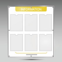 서아기획 아크릴 포켓 6구 게시판, 시안 2번