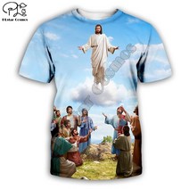 예수님 그리스도 PLstar Cosmos Christian olic Jesus R Streetwear 3DPrint Summer Casual Funny T-shirts, 02 T-shirts_05 XL
