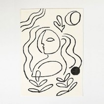 레드카펫 파인텍스 롤카페트 파이론텍스 미니멀리스트 침실 장식 추상 북유럽 스타일 거실용 넓은 면적 초상화 아트 바닥 홈 플러시 러그, 1.A - 80x120cm
