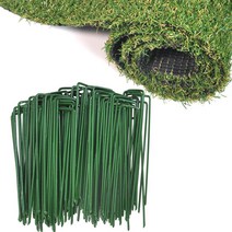 조경작업 인조잔디 고정핀 100개 날카로운 강철고정 바닥시공 조경핀