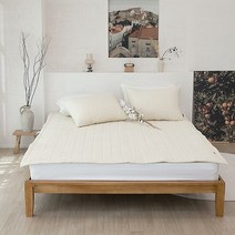 천솜이 비앙카 목화솜 100수 순면패밀리침대패드(밴드 SS+Q), 펄화이트