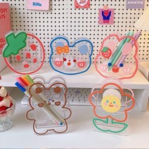 국내최다구성 귀여운 캐릭터 투명 아크릴 연필꽂이 인테리어 화장소품케이스, 10. 타이거, 1개