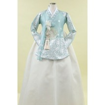 한복대여 우리빔- 민트플라워2 결혼식 신랑신부 커플 웨딩 피로연 돌잔치