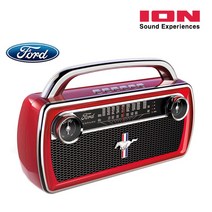 ION 샘오디오 MUSTANG Stereo 25W 스테레오 라디오 블루투스 스피커, 레드+블랙