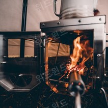 톱밥난로 장작 무연소각 캠핑 화로대 화목 난로 굴뚝 텐트 난방, 기본로