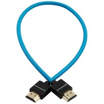 KONDOR 블루 스트레이트 풀 HDMI 얇고 짧은 케이블 | 카메라 필름 시네마 모니터용 2.0 고속 4K 3D HDR 나일론 브레이드 코일 3840 x 2160-60Hz 18G, HDMI to HDMI 4K/60Hz_2 Foot St