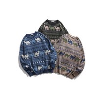 트렌드 커플 라운드 니트 스웨터 sweater [스트릿 명품 편집샵 람스]