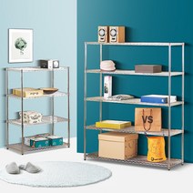 [나사] 산업용 메탈선반 철제수납 조립식앵글 베란다창고, 01_와이드메탈랙900 3단