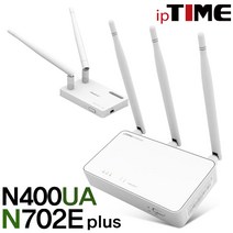 ipTIME 유무선공유기, N702E PLUS+N400UA(패키지)
