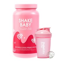 쉐이크베이비 단백질 다이어트 식사대용쉐이크 1입+보틀세트, 쉐이크베이비 딸기맛 1개 (750g)+핑크보틀1개