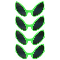 메이크포 외계인 파티 선글라스, 그린+블랙, 4개
