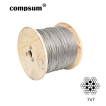 석재 부속 와이어 스테인레스 스틸 와이어 로프 낚시 리프팅 케이블 빨랫줄 0.5mm/0.6mm/0.8mm/1mm/1.2/1.5, 07 2.0mm  2m