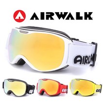 AW-900 주니어/여성용 미러렌즈 스키고글 안경병용, 블랙-핑크미러