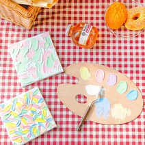 솜씨키트 파스텔 미니 백드롭 페인팅 아크릴화 DIY 키트, 정사각형 캔버스, 구매안함