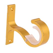 샤워 커튼 봉 욕실 커튼로드 브래킷 Hooksceiling 홀더 Windowwall 합금 샤워 벽 걸이 알루미늄 마운트, 02 Golden, 한개옵션1