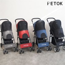 펫톡 피콜로15 반려동물 유모차 중견용 대견용 다견용, 레드/Free
