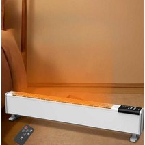 이동식 온풍기 라디에이터 열 히터 난방기 팬히터, 흰색+골드 114cm 기계식 2200W