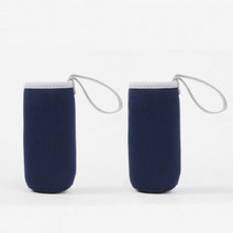 LSS463838포미퓨어 보온보냉 물병 파우치 2p세트 280ml(네이비), 1, 1, 280ml