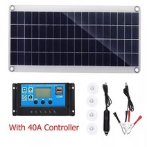 300w 유연한 태양 전지 패널 태양 전지 50a-10a 태양 전지 컨트롤러 모듈 자동차 rv 보트 홈 지붕 밴 캠핑 12v 태양 전지, 협력사, 40a 컨트롤러 포함