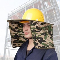 선도스토어 안전모 그늘막 차광막 햇빛차단 쿨링 땀받이 뒷목 차양, 그린, 1개