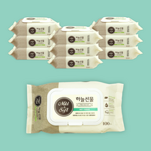 하늘선물 물티슈 100매 캡형 10개 / 아기물티슈 100매입 X 10팩