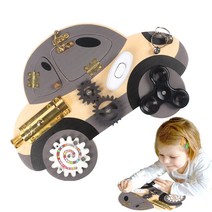 아기 유아 장난감 감각 촉감 발달 놀이 교육 완구 Kids Wooden Montessori Toys Baby Busy-Board Games Educational Sensory A, [01] Khaki