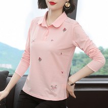 HEYU 여성 봄 여름 가을 30대 40대 긴 소매 캐주얼 루즈핏 티셔츠 M~3XL