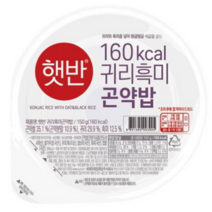 CJ제일제당 햇반 귀리흑미곤약밥 150g 12개 24개 맛있는 밥 즉석 잡곡 지은 밥 한공기 한기 간편식 식사, 햇반 귀리흑미곤약밥 150gx12