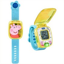 VTech 페파피그 러닝 워치 블루 알람 타이머 스톱워치 4 게임, 기본