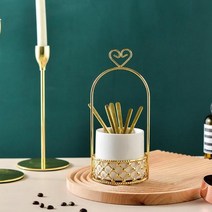 BK온나 골드 도자기 티스푼통 수저통 포크통, 본상품