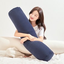 플랫화이트 프리미엄 피치 나노화이바 시원한 바디필로우, 네이비