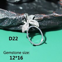 진주 펜던트 여성 순금 목걸이 인레이 6x6 10x14 12x16 13x18MM 실버 도금 빈 기본 꽃 모양 베젤 DIY 쥬얼리 액세서리 만들기, [12] D22