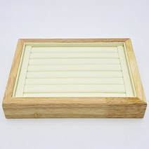 원목 아이보리 7줄 반지 진열대 반지진열판 b0752-1