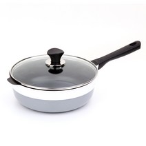 레미 인덕션 편수냄비 겸 궁중냄비 24cm 유리뚜껑포함 (5color), 05.화이트