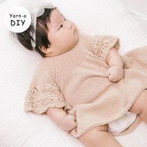 야나 [DIY패키지][니팅포올리브] 코튼 메리노 레이스 뱃 탑 & 드레스(+인쇄도안) 니팅포올리브 아기옷뜨기 유아옷만들기 대바늘뜨개 diy키트 대바늘 뜨개질, 드레스 10세(8볼), 스트로베리 아이스크림