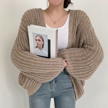 볼레로가디건 숄 꽈배기 가디건 mexzt 빈티지 하라주쿠 랜턴 슬리브 여성 카디건 어
