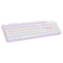 COX CK420 교체축 레인보우 LED 게이밍 기계식 키보드 화이트 청축, CK420 화이트 [청축]