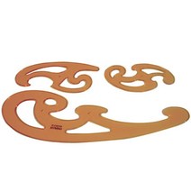 운형자3본 (K-1203S) 템플렛 템플레이트 도형자 제도용자, ☆정품상품☆