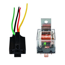 MOXI 오토바이 자동차 12V 40A 4P릴레이 소켓포함 블랙박스 클락션, 혼합색상