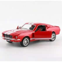 포드 머스탱 GT 1967 GT500 여행 1:36 다이캐스트 자동차 미니카 모형 피규어 미니오토 Ford, 레드
