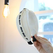 살림일기 와이드 레터링반다나 헤어밴드 머리띠