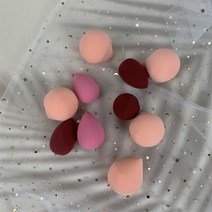 틴트 쿠션퍼프 립스틱 뷰티 에그 메이크업 블렌더 스폰지 파운데이션 파우더 여성 액세서리 10 개, 4.06