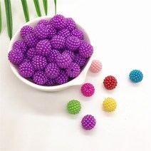 (약115pcs)14mm 컬러 산딸기 오도독 진주 비즈, [A21-1]진하늘(100g약115pcs)